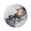 MuchoWow® Mauspad Mousepad Marmor - Blau - Gold 40x40 cm - Produktbild-Vorschau 1