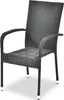 Chaise en rotin MADRID anthracite Voir les images du produit 1