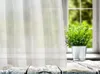 heimtexland ® Vorhang Leinen Struktur Transparent Tunnelzug Produktbild-Vorschau 2