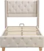 Polsterbett(Beige)mit Lattenrost und Kopfteil, Produktbild-Vorschau 6