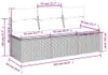 vidaXL Canapé de jardin 3 places avec coussins Gris Poly Voir les images du produit 8