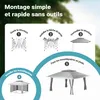 Gazebo pieghevole Wiltec con zanzariera 4 x 4 m grigio Anteprima dell’immagine prodotto 9
