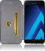 A Samsung Galaxy A5 2017 phone in a gold flip case with a card slot. Produktbild-Vorschau