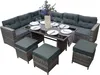 Sitzgruppe Lounge Gartenmöbel Sitzecke Rattan Polyrattan Produktbild-Vorschau 3