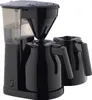 A black coffee maker with two thermal carafes, shown against a white background. Anteprima dell’immagine prodotto