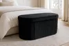 riess-ambiente Polsterbank ÉLAN 80cm schwarz Samt ovale Produktbild-Vorschau 3