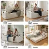 2-in-1 Cord Schlafsofa mit Schlaffunktion, Getränkehaltern Produktbild-Vorschau 8
