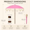 5-Fuß-Boho-Strandschirm mit Fransen – Sonnenschirm mit Produktbild-Vorschau 2