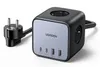 A black and gray Ugreen power strip cube with a European plug. Produktbild-Vorschau