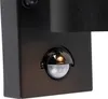 Lampa ścienna zewnętrzna czarna 2-światłowa z czujnikiem Podgląd zdjęcia produktu 5