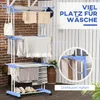 HOMCOM Wäscheständer Kleiderständer mit Rollen Produktbild-Vorschau 3