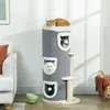 PawHut Krabpalen, 101 cm hoog, kattenhuis met holte, Productafbeelding-voorbeeld 2