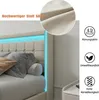 CDGlobal Lit rembourré 140x200cm avec USB et Type-C, Lit Voir les images du produit 6