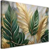 Toile Botanique Glamour Marbre Or 120x80 Feeby Or image Voir les images du produit 1