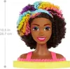 Tête de coiffure Barbie Neon Rainbow Curly Hair HMD79 Voir les images du produit 9