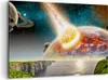 Bild auf Leinwand - Leinwandbild - Raum Erde Planet Komet - Produktbild-Vorschau 1