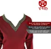 Mittelalter Kleid langarm Rot, mit Borte "Sigyn" M Produktbild-Vorschau 8