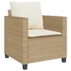 The Living Store 3-tlg. Bistro-Set mit Kissen Beige Poly Produktbild-Vorschau 4