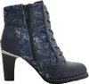 2 Go Fashion  Damenschuhe Stiefeletten Schnürstiefel Blau Produktbild-Vorschau 2