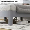 Rám postele COSTWAY pro matraci 200x140 cm, čalouněný rám Náhled obrázku produktu 6