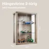 K-Möbel Hängevitrine Glas in Sonoma Eiche (80x60x25 cm) mit Produktbild-Vorschau 2