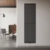 Deskový radiátor LuxeBath, jednovrstvý, 480x1600 mm, černý, Náhled obrázku produktu 1