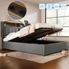 Polsterbett Doppelbett mit USB C Steckdose  Produktbild-Vorschau 1