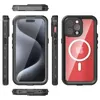 Multiple views of an iPhone 15 Pro case, including front, back, side, top, and bottom. Produktbild-Vorschau