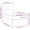 vidaXL Boxspringbett mit Matratze & LED Weiß 80x200 cm Produktbild-Vorschau 1