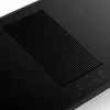 A close-up, angled view of a black induction cooktop with a built-in ventilation grille. Náhľad obrázku produktu