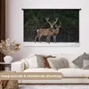 MuchoWow® Wandteppich Wandbehang Rotwild - Schnee - Wald Produktbild-Vorschau 2