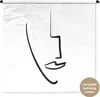 MuchoWow® Wandteppich Wandbehang Gesicht - Schwarz - Weiß - Produktbild-Vorschau 1