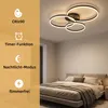 76W LED Deckenleuchte Schwarz 84cm, 3 Ring Deckenlampe Produktbild-Vorschau 4
