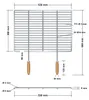 DEOS Grillrost aus Edelstahl 53 × 38 cm mit Holzgriffen Produktbild-Vorschau 4