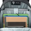 The inside of a backpack is shown, with various items organized within. Produktbild-Vorschau