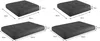 Four different sizes of dark gray cushions for pallet furniture, with dimensions indicated. Produktbild-Vorschau