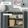 HOMCOM Armoire de bureau à 3 niveaux, meuble de rangement Voir les images du produit 11