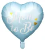 Folienballon Herz mit Schriftzug Mom to Be 35cm blau Produktbild-Vorschau 4