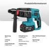 Akku-Bohrschrauber 4-in-1 Elektrisch Bohrhammer Set Produktbild-Vorschau 3