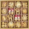 Boules de Noël en paille, 56 boules de Noël Voir les images du produit 1