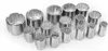 A collection of metal socket wrenches arranged on a white background. Produktbild-Vorschau