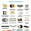 Celejoy® 70 Jahre 92-teilig Schwarz & Gold Produktbild-Vorschau 2