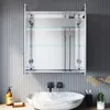 Armoires de toilette à portes battantes LED SONNI en acier Voir les images du produit 2