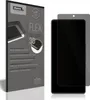 A product package for a screen protector is shown next to the screen protector applied to a phone. Produktbild-Vorschau