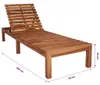 vidaXL Sonnenliege Massivholz Teak Produktbild-Vorschau 6