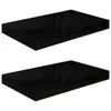 vidaXL Schweberegale 2 Stk. Hochglanz-Schwarz 40x23x3,8 cm Produktbild-Vorschau 9