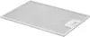 A rectangular metal mesh filter with a white frame and a white handle on the right side, shown from a diagonal angle against a white background. Produktbild-Vorschau