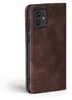 A brown flip-style phone case is shown from the side against a white background. Produktbild-Vorschau