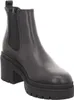A black leather Chelsea boot with a chunky heel and sole, shown from the side against a white background. Produktbild-Vorschau