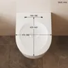 WC-Sitz D Form 46 x 36 cm Weiß Duroplast Toilettendeckel Produktbild-Vorschau 11